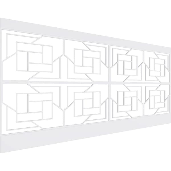 Ekena Millwork 44"H x 94 1/2"W Loveland PVC Wainscot Paneling Kit WPK44X94LLD - main